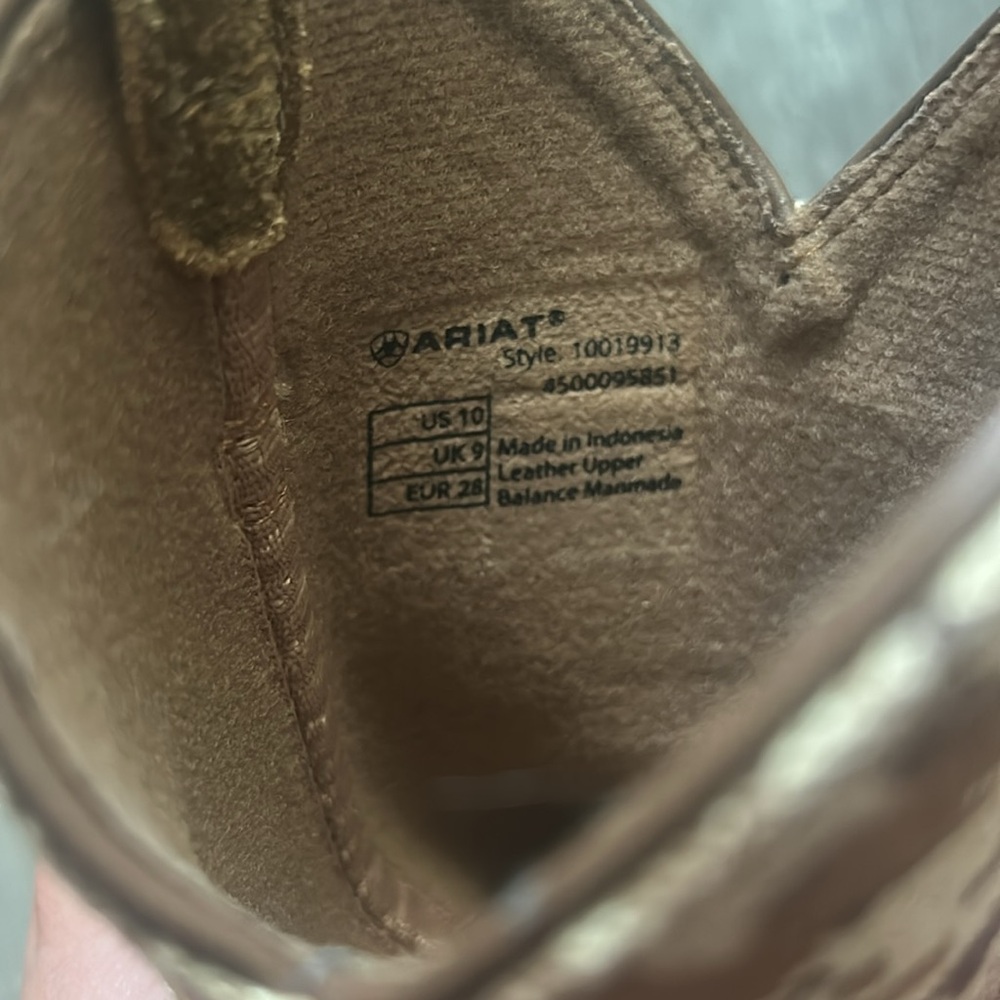 Ariat Brown and Tan Camo Kids Cowboy Boots - Picture 10 of 10